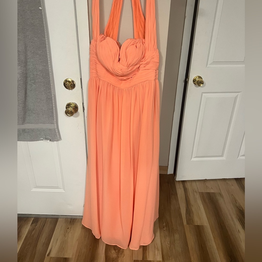 Coral bridesmaids dress